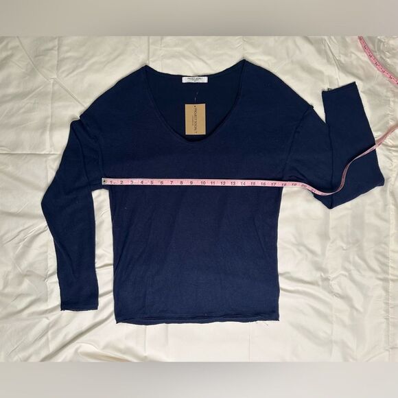 Project Social T Canyon Cozy Long Sleeve Top Pullover Modal V-Neck Sweater Small - Picture 9 of 13